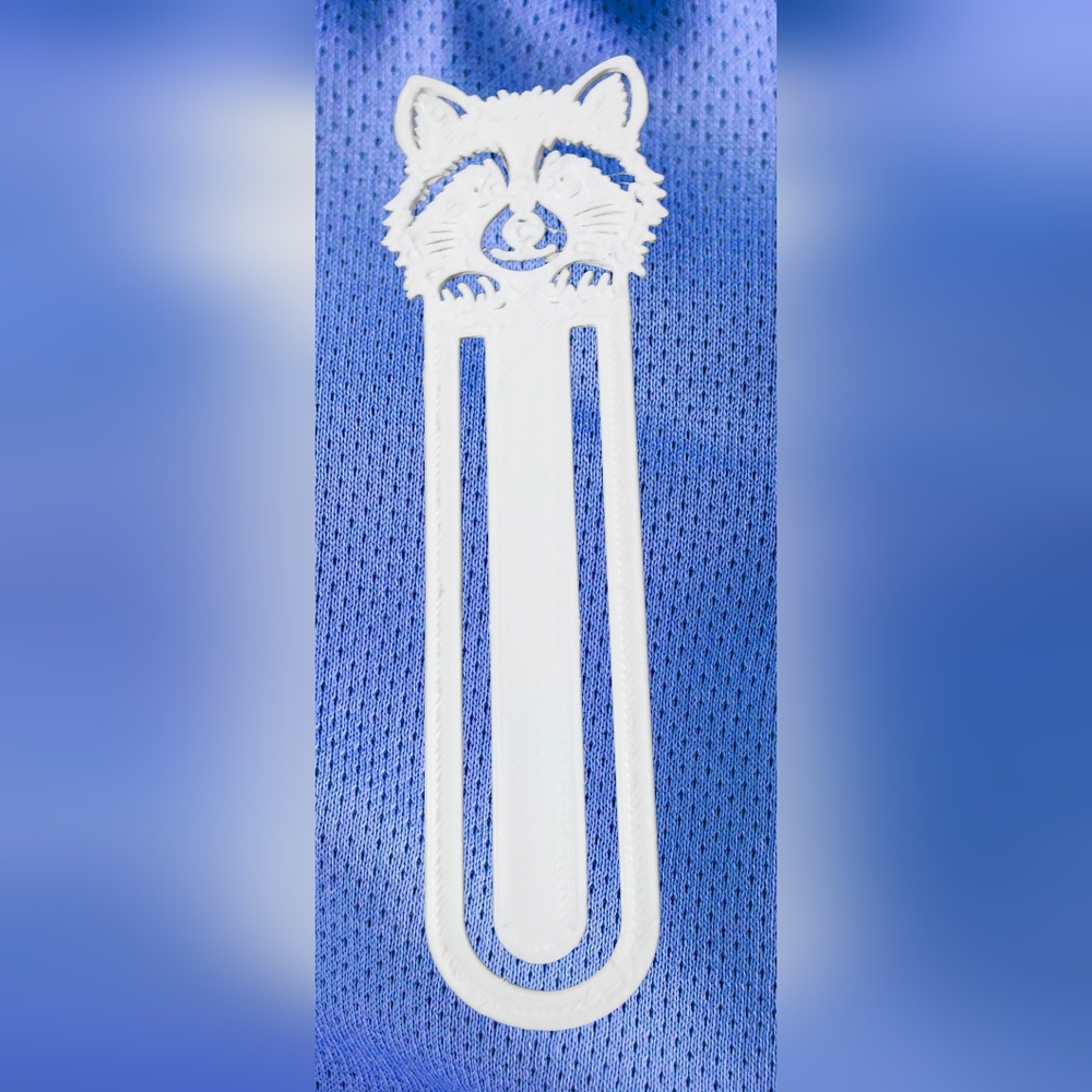 3D Printed Raccoon Bookmark
